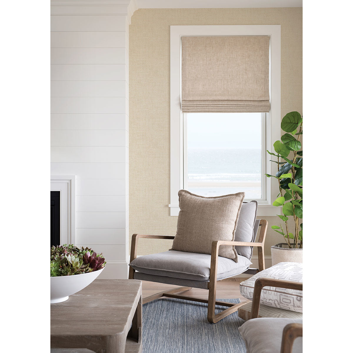 hartman-neutral-faux-grasscloth-wallpaper-york-wallcoverings-2767-01694 - York Wallcoverings Papel pintado