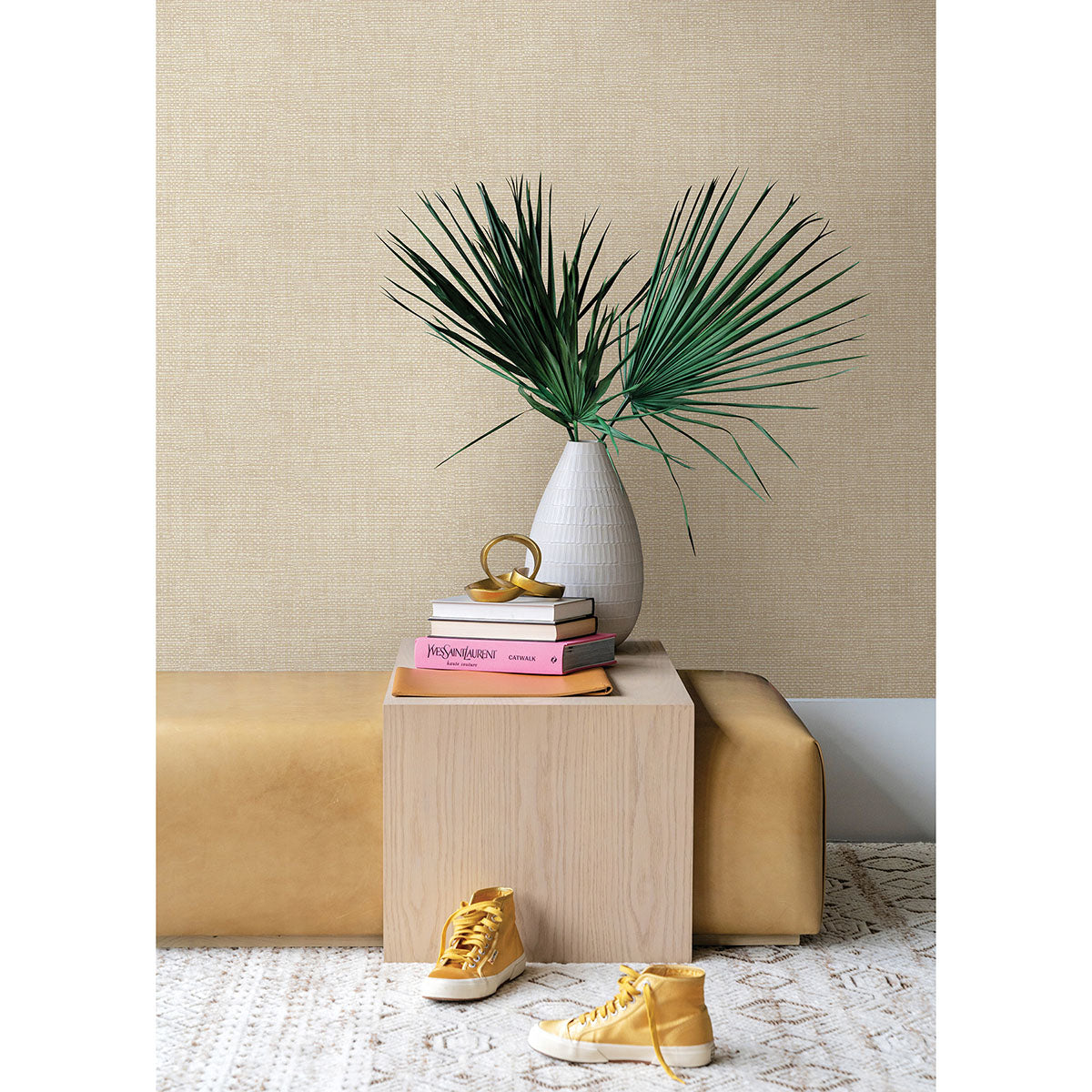 hartman-neutral-faux-grasscloth-wallpaper-york-wallcoverings-2767-01694 - York Wallcoverings Papel pintado