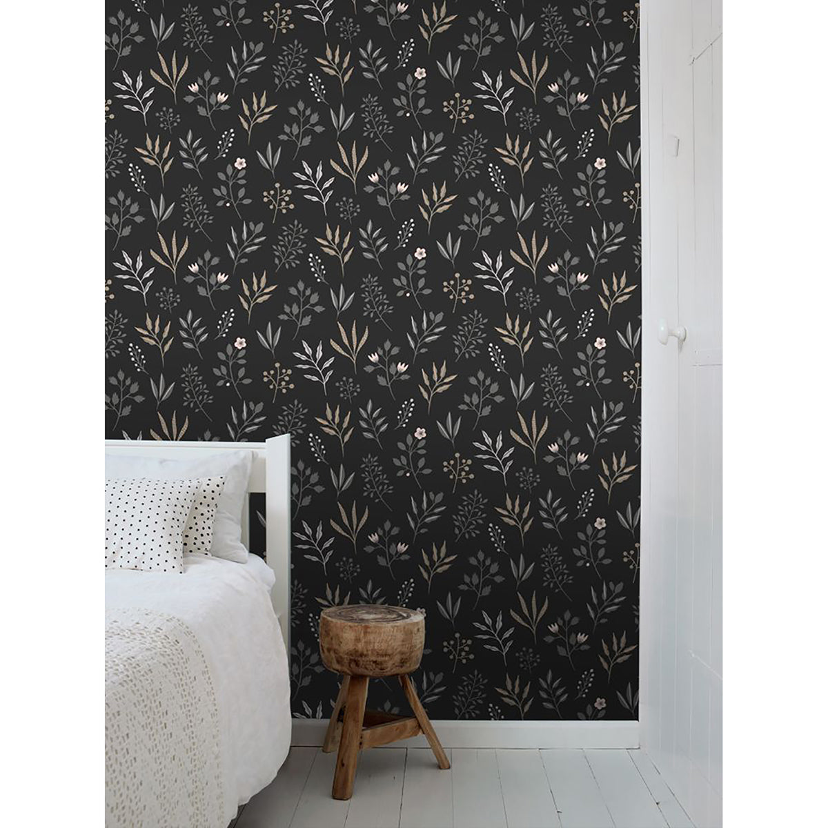 cynara-charcoal-scandinavian-floral-wallpaper-york-wallcoverings-dd139083 - York Wallcoverings Wallpaper