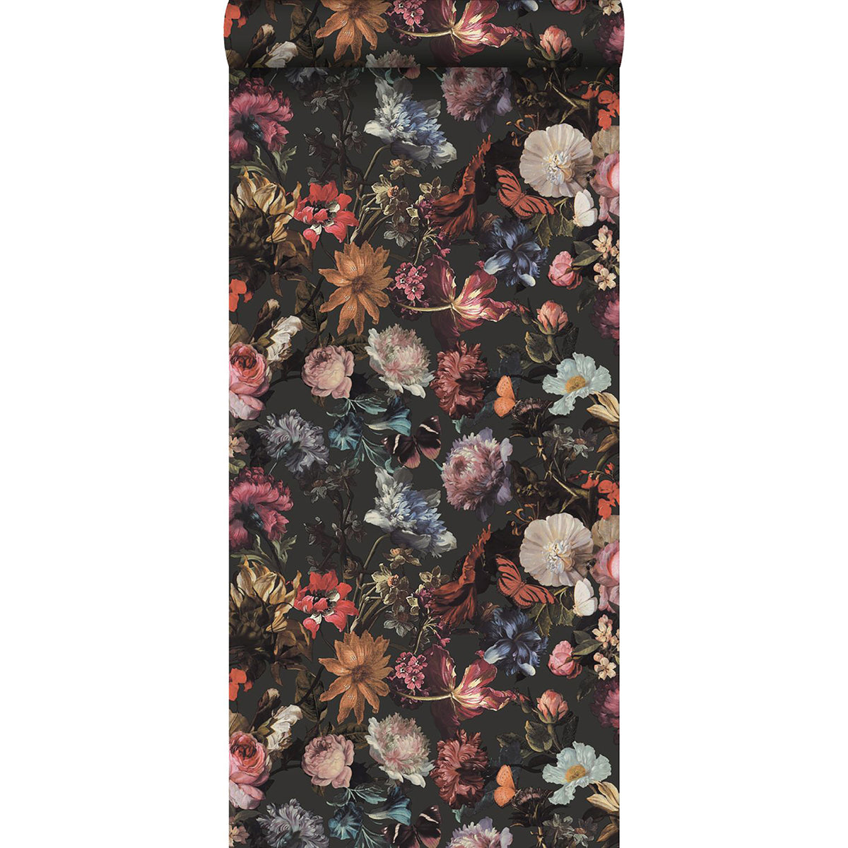 zarinda-dark-grey-flowers-wallpaper-york-wallcoverings-dd139172 - York Wallcoverings Wallpaper