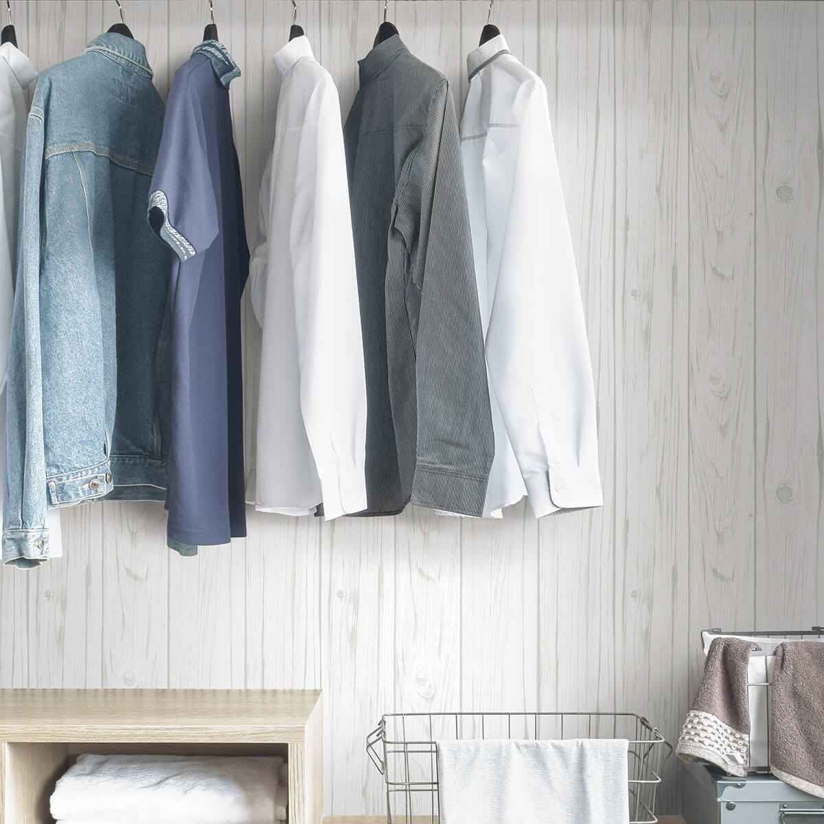 White Barnwood Peel & Stick Wallpaper - York Wallcoverings - NH3551 - York Wallcoverings Wallpaper