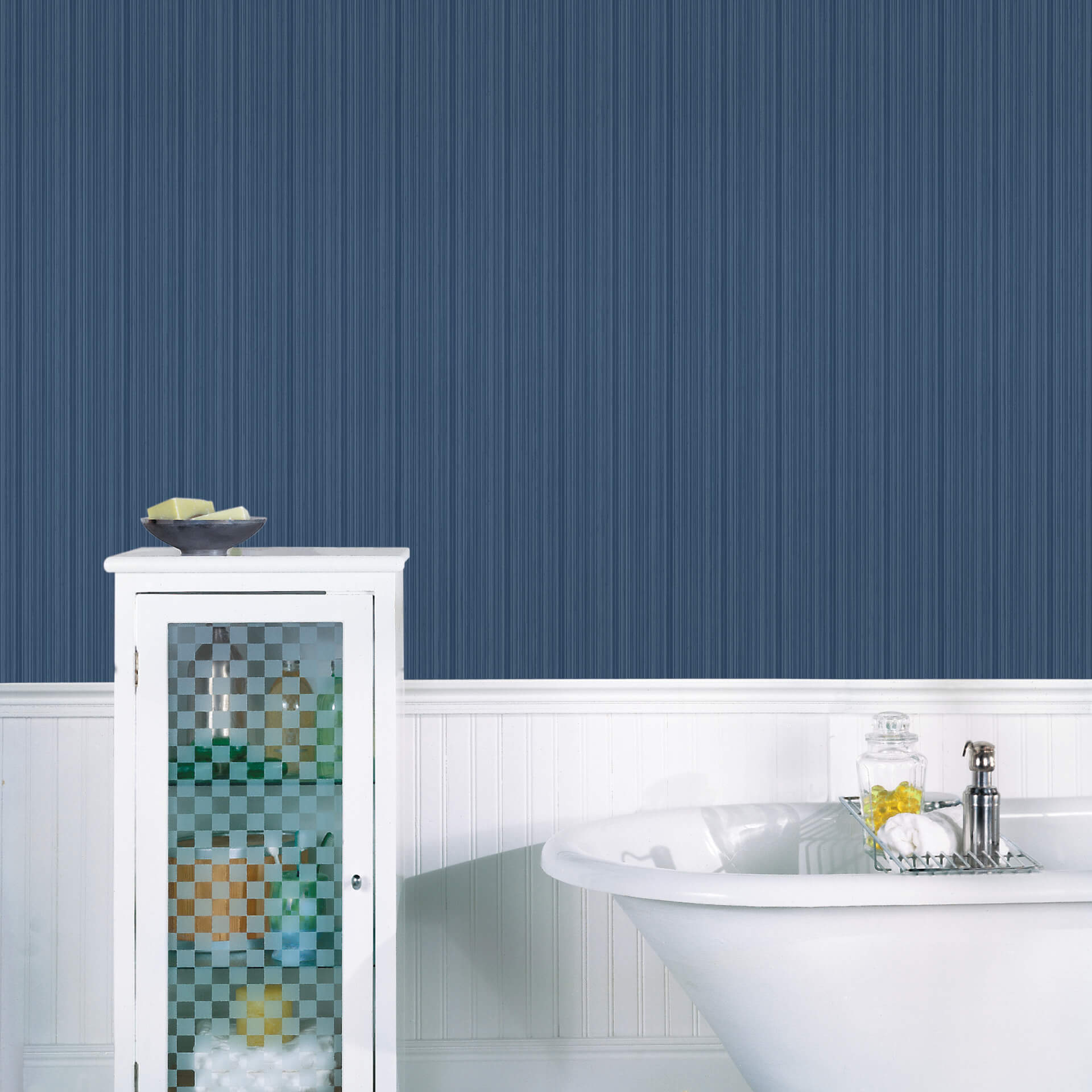 sebasco-denim-vertical-pinstripe-wallpaper-york-wallcoverings-2927-80302 - York Wallcoverings Wallpaper