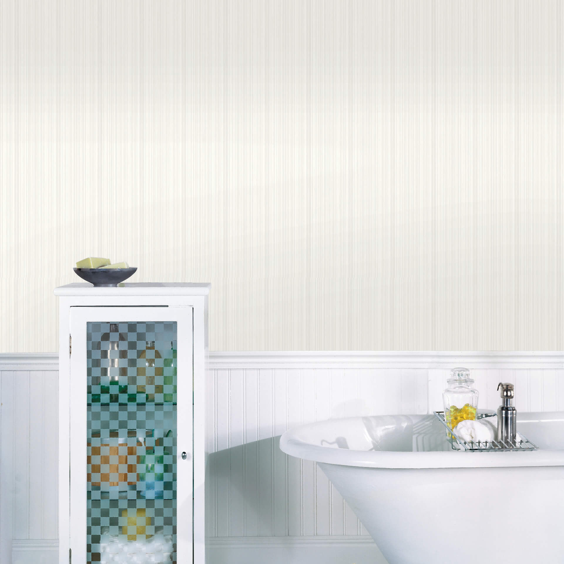 Sebasco Dove Vertical Pinstripe Wallpaper - York Wallcoverings - 2927-80310 - York Wallcoverings Wallpaper