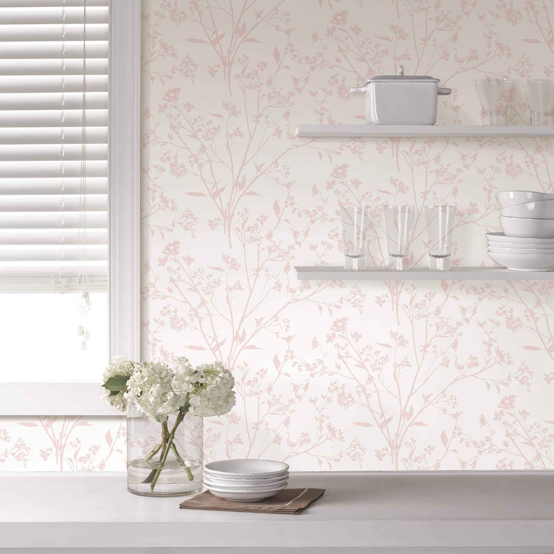 Southport Blush Delicate Branches Wallpaper - York Wallcoverings - 2927-80701 - York Wallcoverings Wallpaper