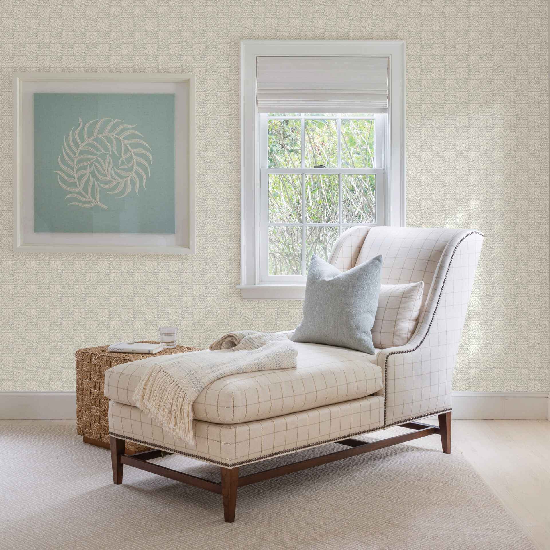 Calabash Dove Rope Basketweave Wallpaper - York Wallcoverings - 2927-80800 - York Wallcoverings Wallpaper