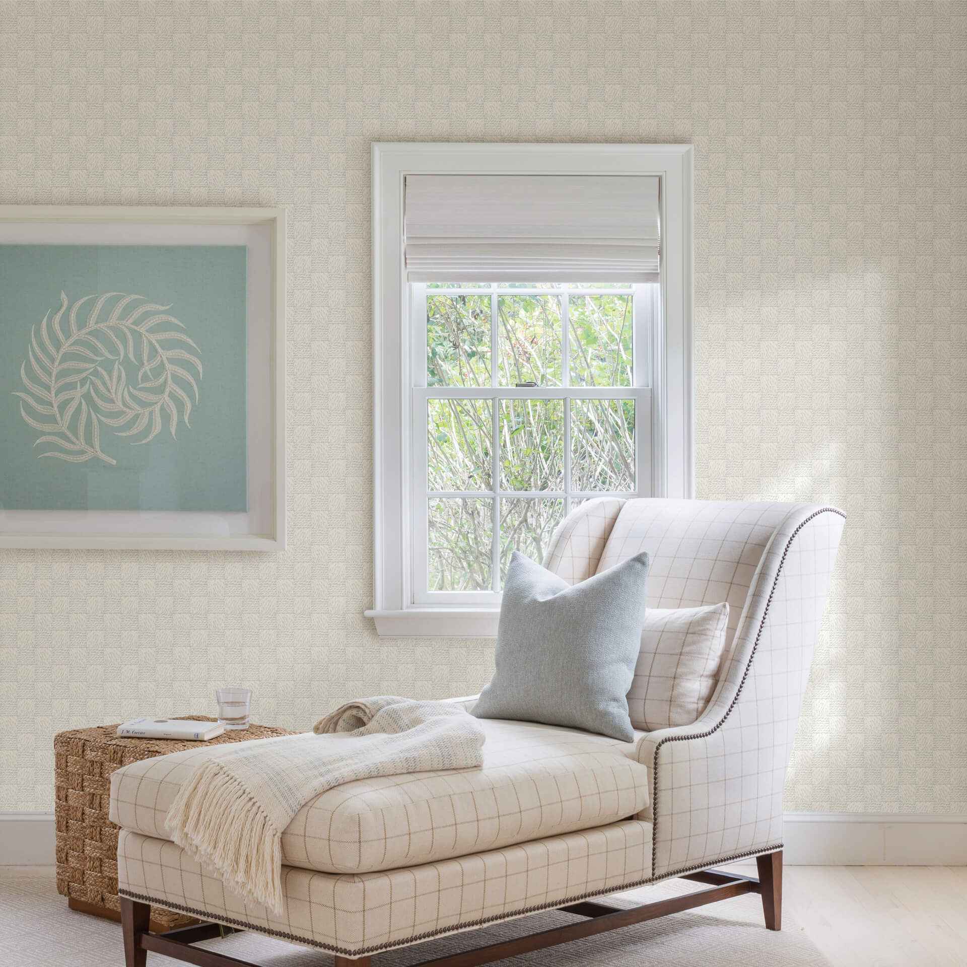 Calabash Light Grey Rope Basketweave Wallpaper - York Wallcoverings - 2927-80808 - York Wallcoverings Wallpaper