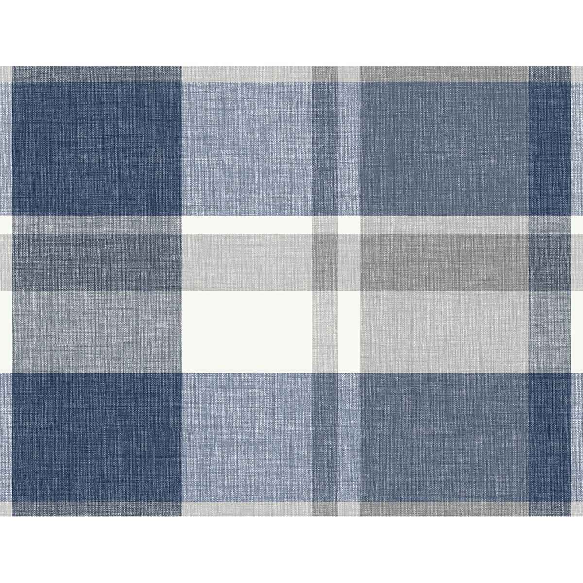 Madaket Indigo Plaid Wallpaper - York Wallcoverings - 2927-81102 - York Wallcoverings Wallpaper