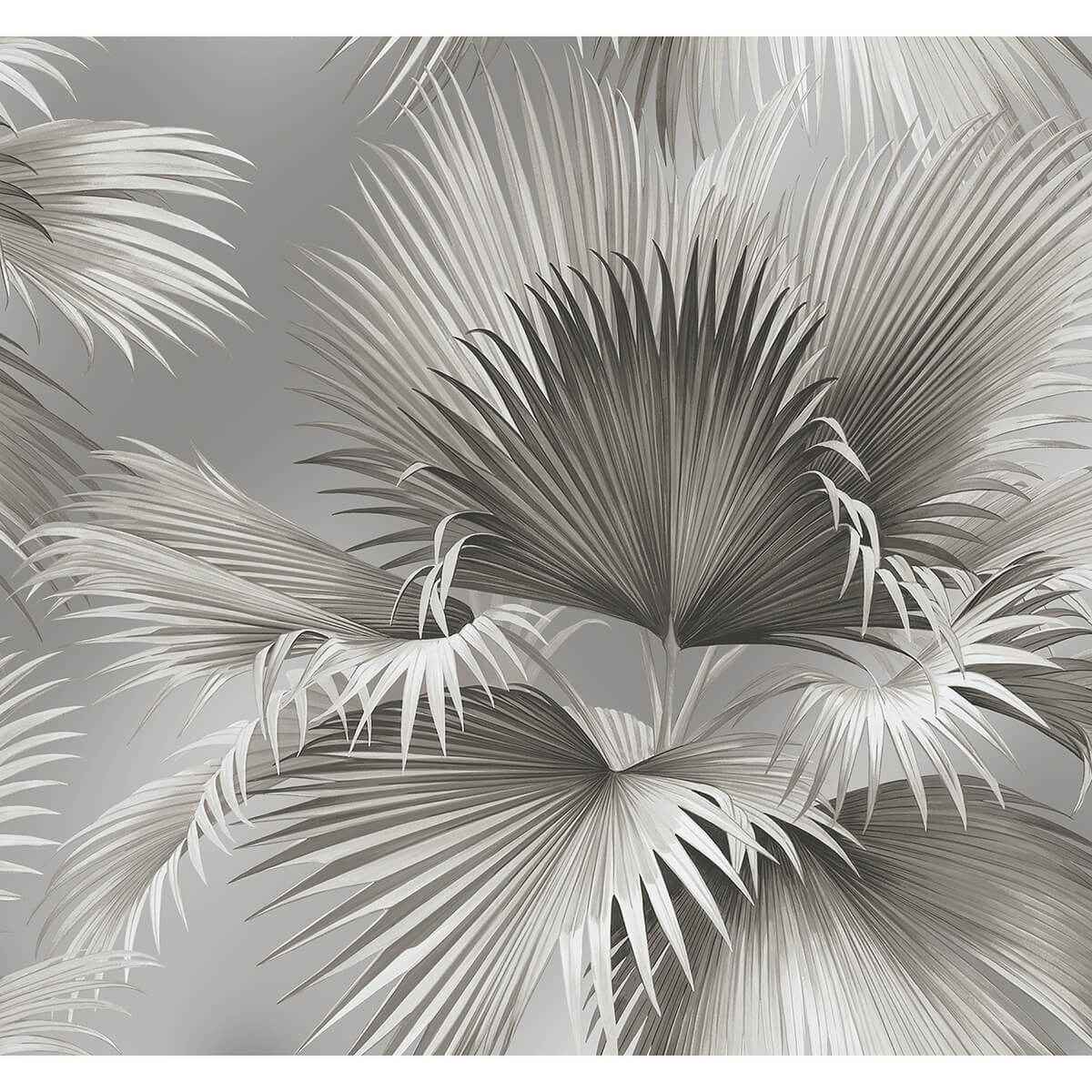 Summer Palm Platinum Tropical Wallpaper - York Wallcoverings - 2927-81908 - York Wallcoverings Wallpaper