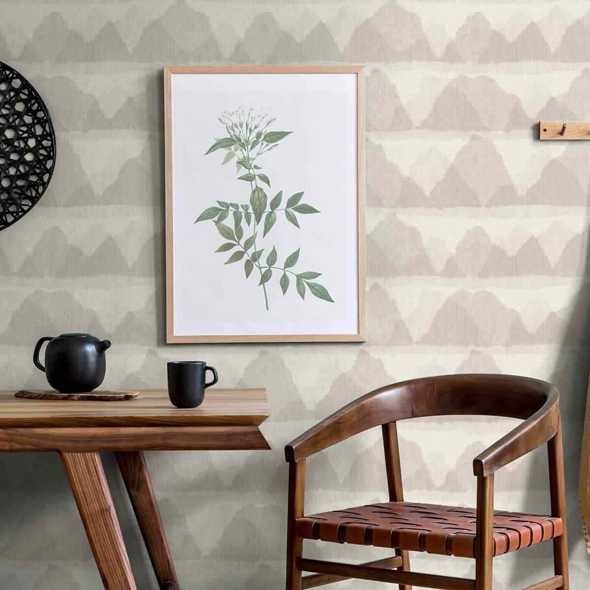 Taupe Mountain Peak Peel & Stick String - York Wallcoverings - NUS3950 - York Wallcoverings Wallpaper