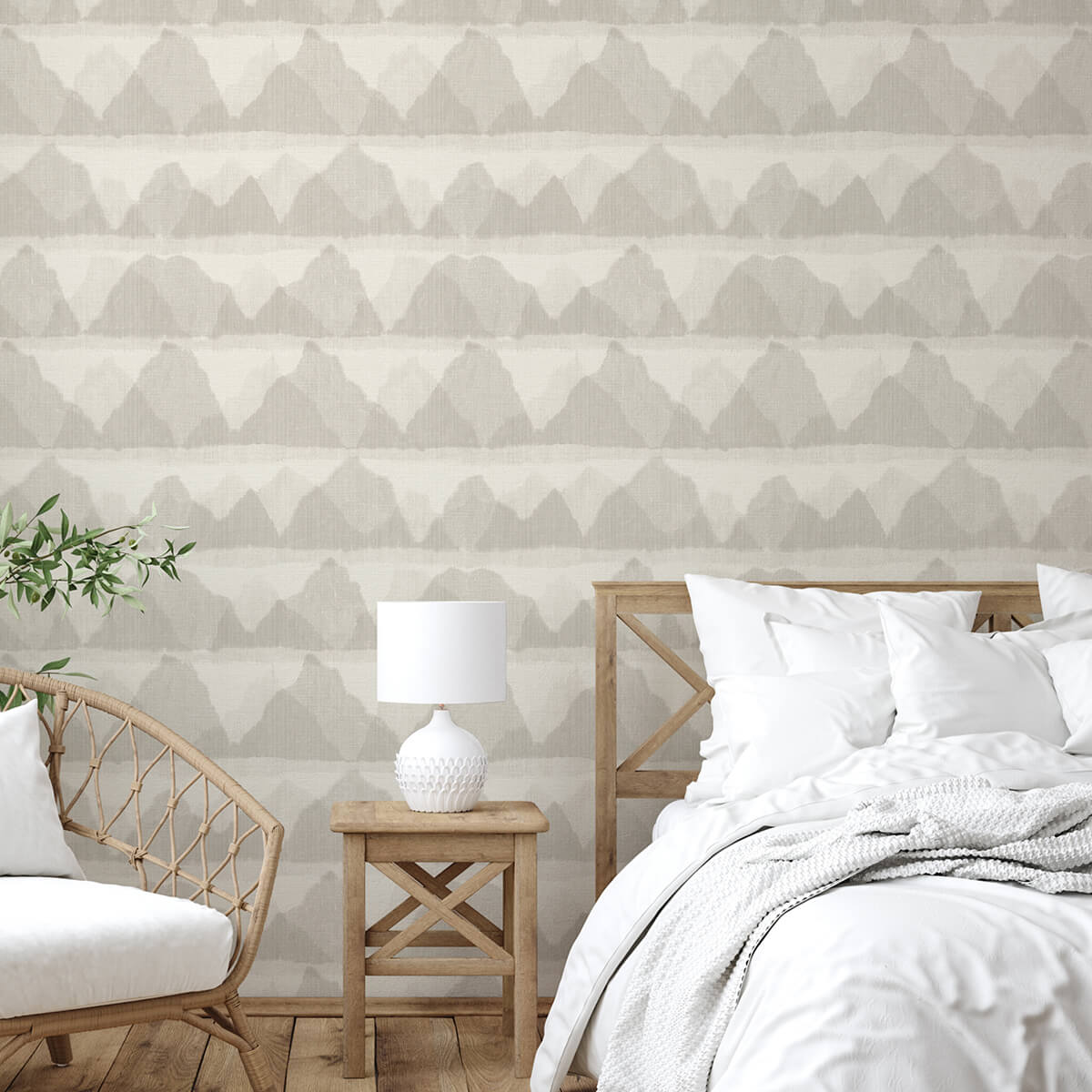 Taupe Mountain Peak Peel & Stick String - York Wallcoverings - NUS3950 - York Wallcoverings Wallpaper