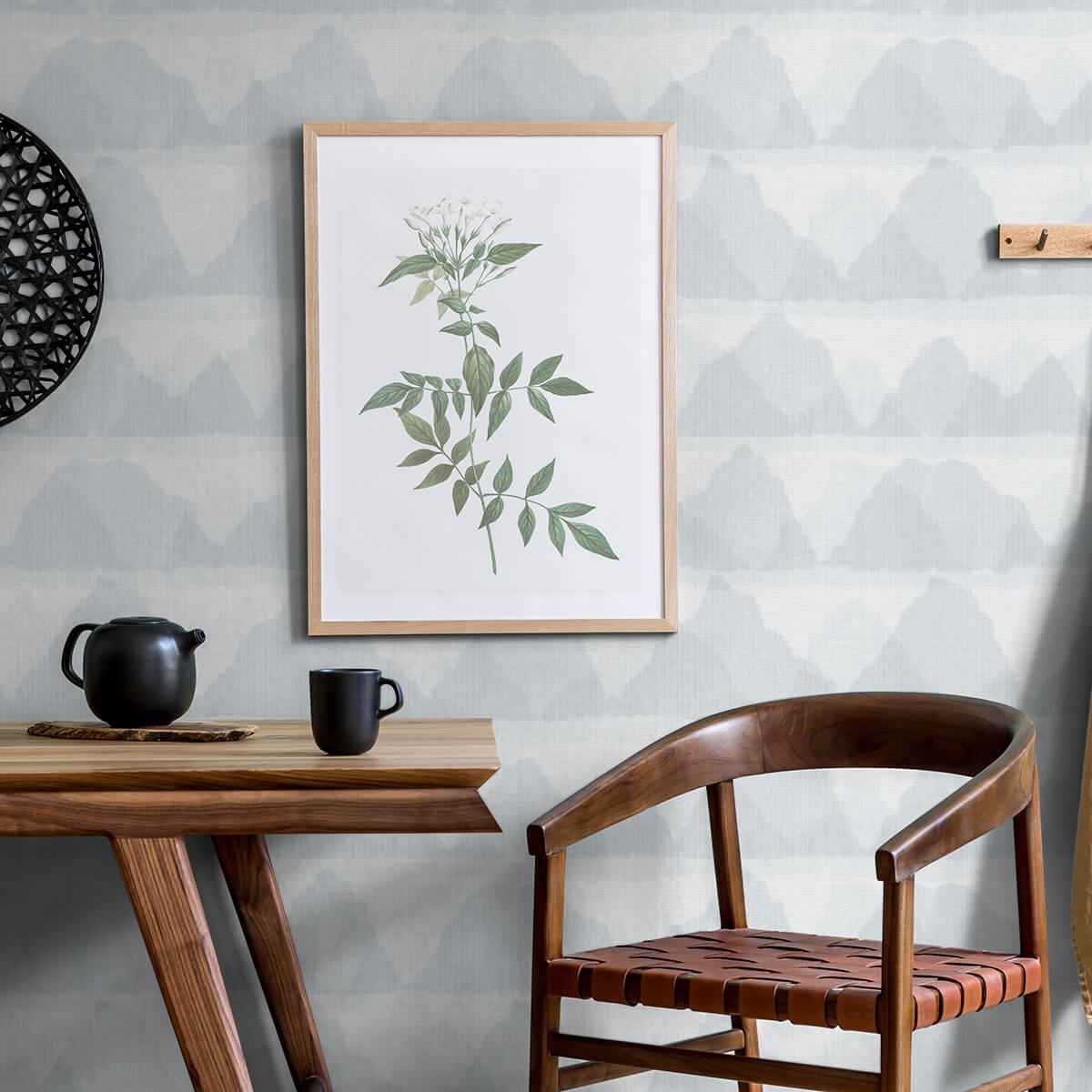 Blue Mountain Peak String Peel and Stick Wallpaper - York Wallcoverings - NUS3952