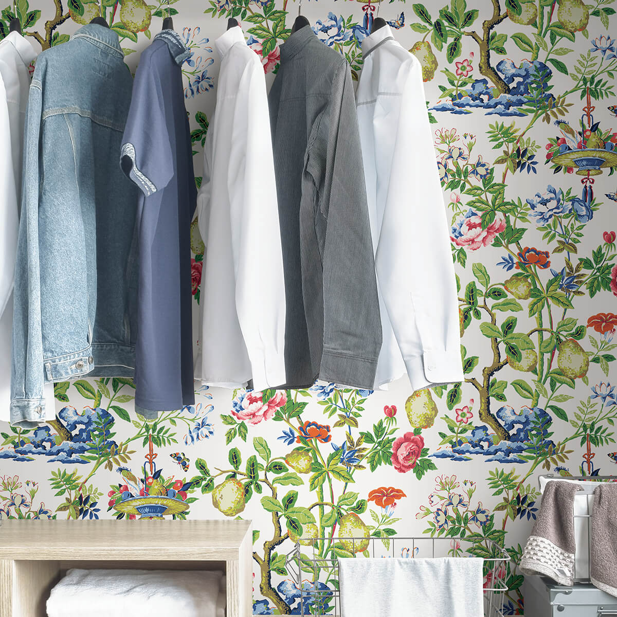 bloom-shantung-garden-scalamandre-self-adhesive-wallpaper-york-wallcoverings-scs3840 - York Wallcoverings Wallpaper