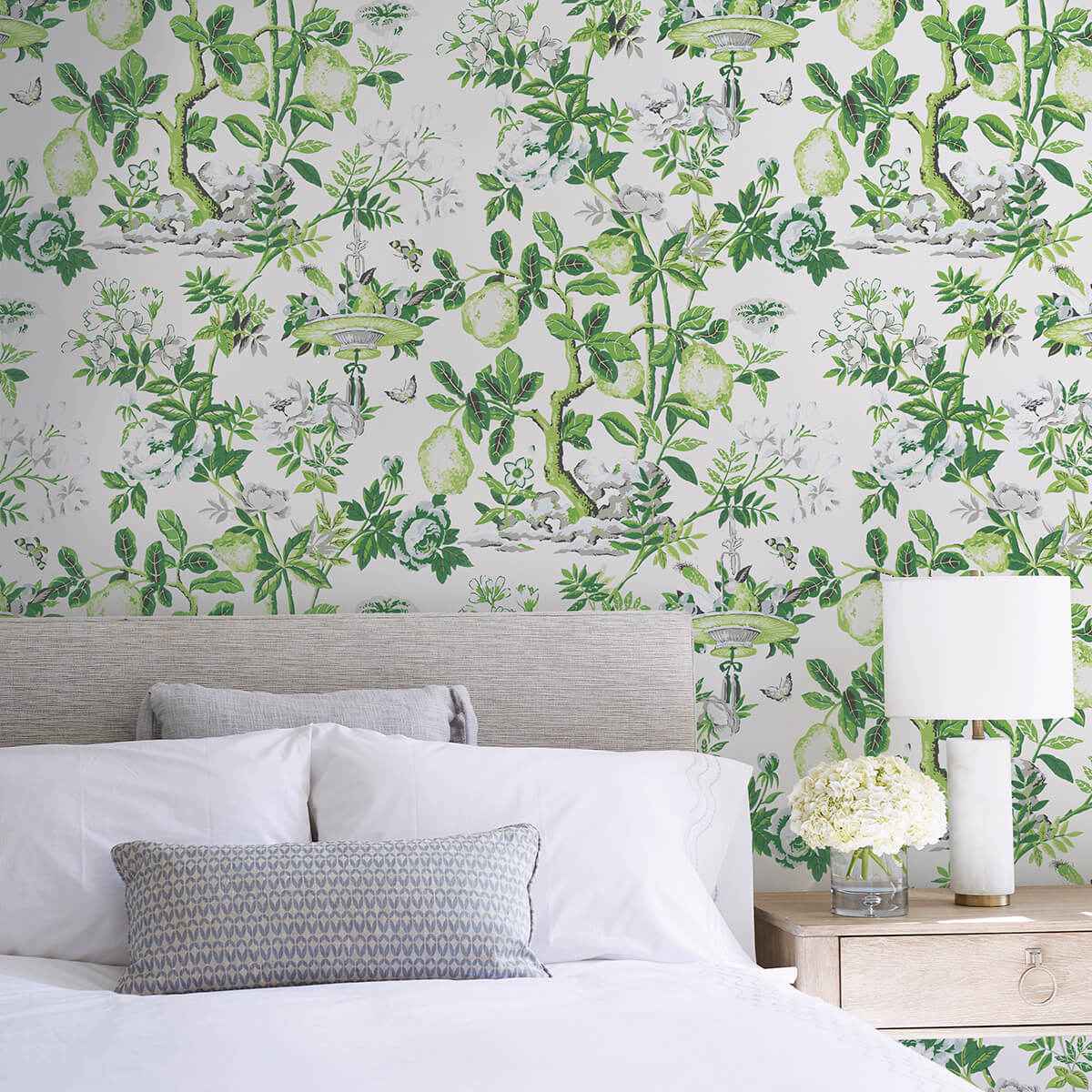 Verdance Shantung Garden Scalamandre Self Adhesive Wallpaper - York Wallcoverings - SCS3841 - York Wallcoverings Wallpaper