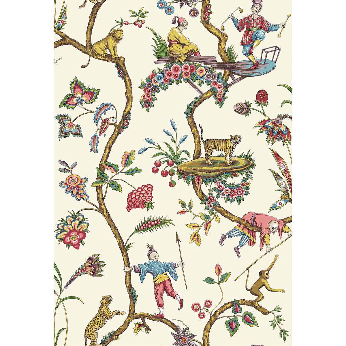White Chinoise Exotique Scalamandre Self Adhesive Wallpaper - York Wallcoverings - SCS3843 - York Wallcoverings Wallpaper