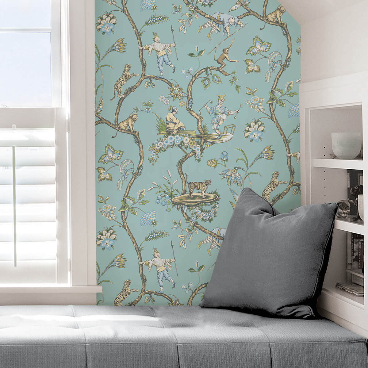 robin-egg-chinoise-exotique-scalamandre-self-adhesive-wallpaper-york-wallcoverings-scs3846 - York Wallcoverings Wallpaper