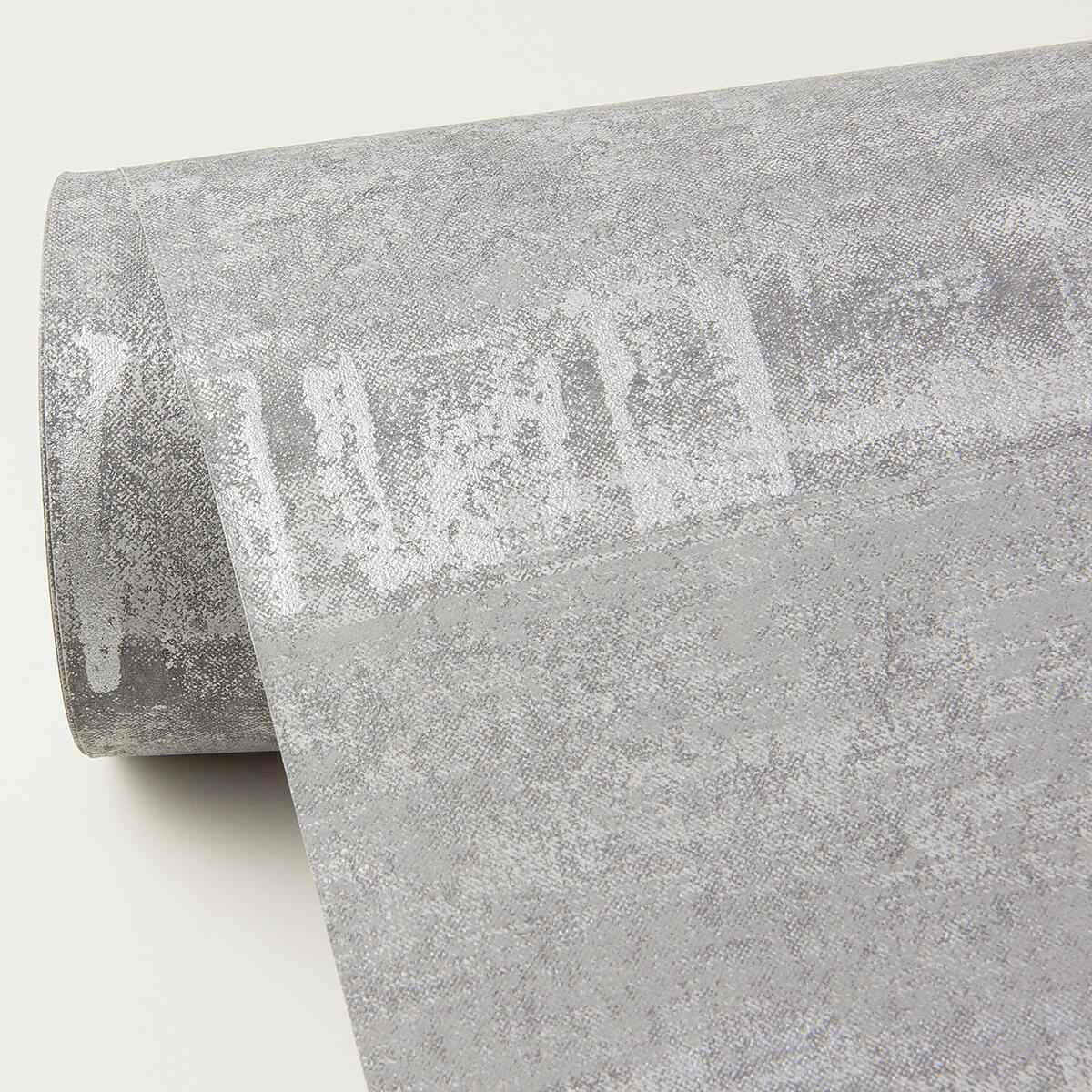 Rakasa Pewter Distressed Stripe Wallpaper - York Wallcoverings - 4019-86418