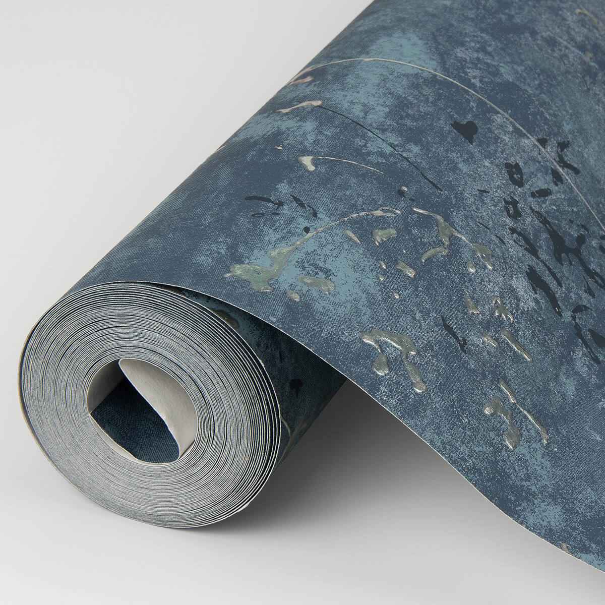 Arian Blue Inkburst Wallpaper - York Wallcoverings - 4019-86429 - York Wallcoverings Wallpaper