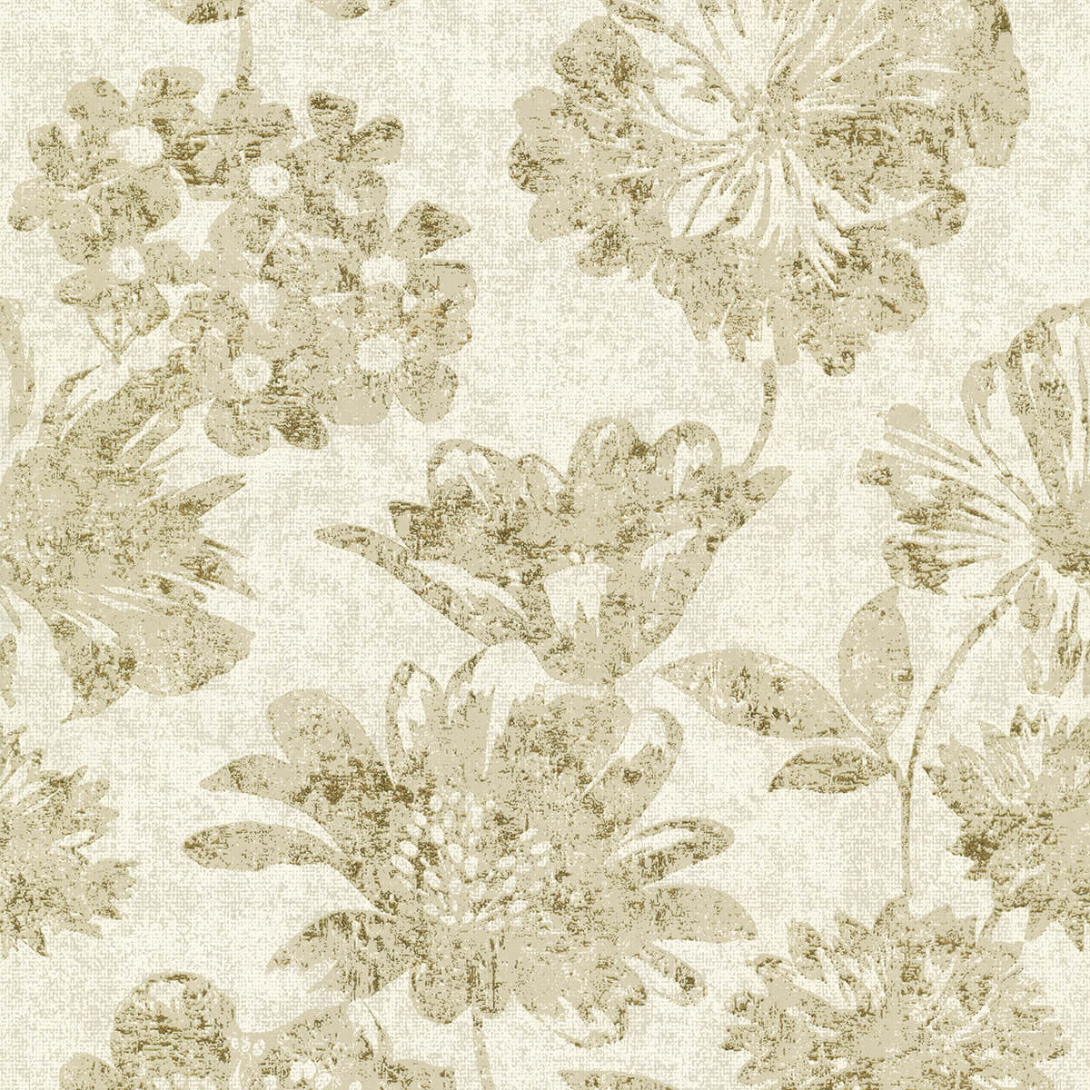 kala-gold-floral-wallpaper-york-wallcoverings-4019-86460 - York Wallcoverings Papel pintado