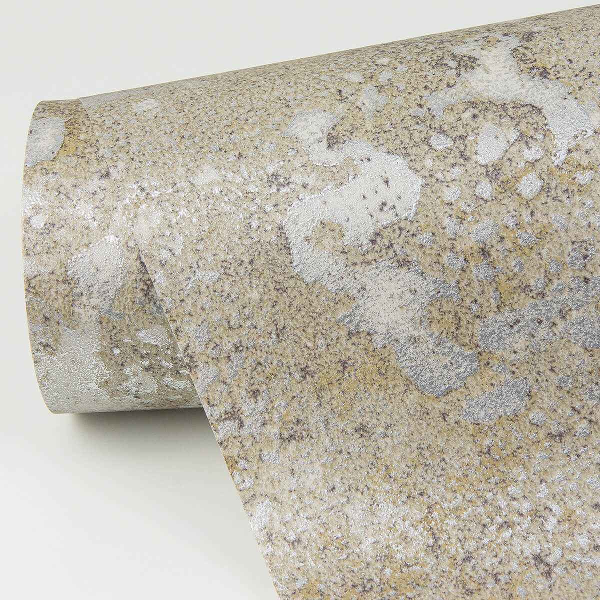 Kulta Pewter Cemented Wallpaper - York Wallcoverings - 4019-86470 - York Wallcoverings Wallpaper