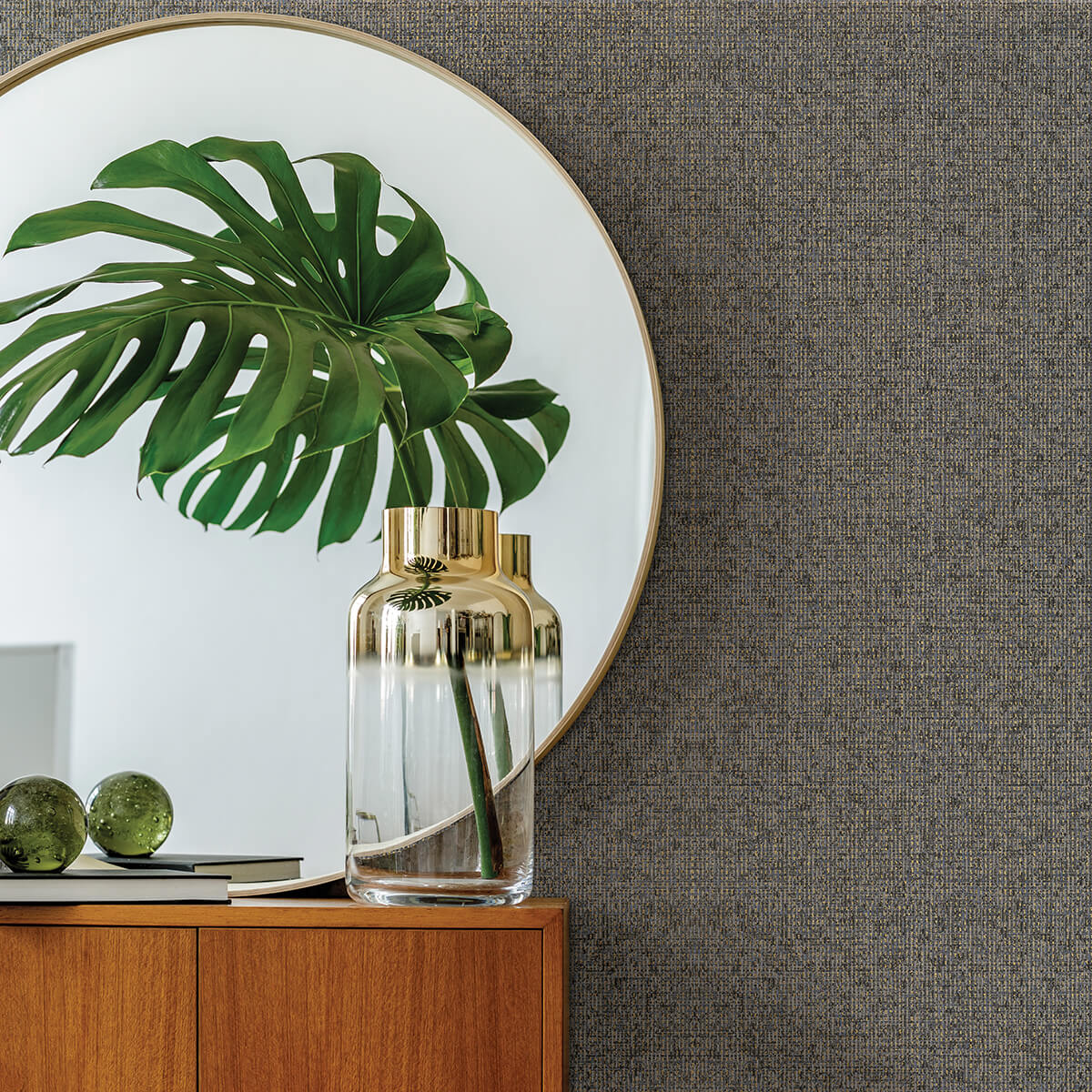 maia-stone-faux-linen-wallpaper-york-wallcoverings-4019-86481 - York Wallcoverings Papel pintado