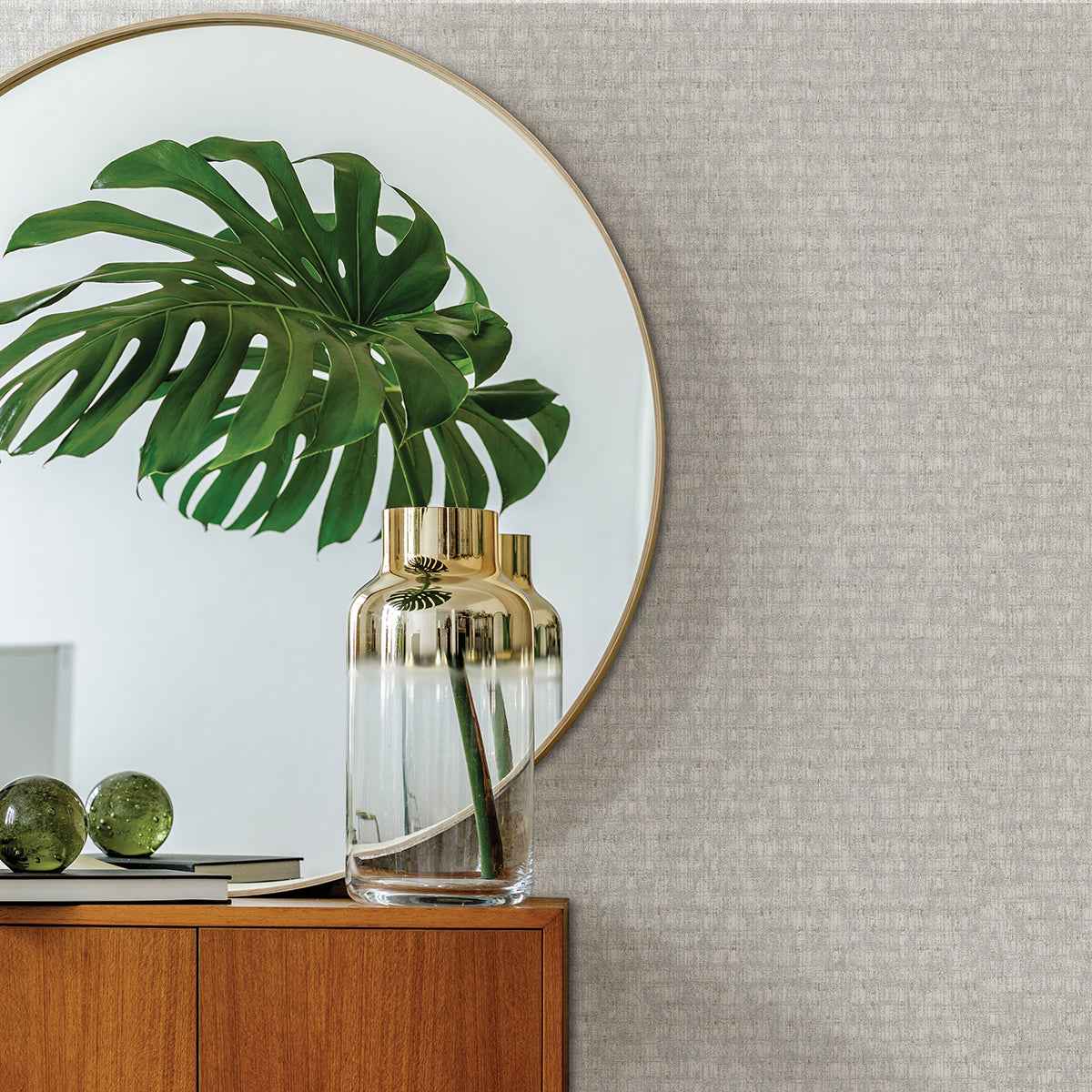 Zeke Silver Imitation Fabric Wallpaper - York Wallcoverings - 4019-86488 - York Wallcoverings Wallpaper