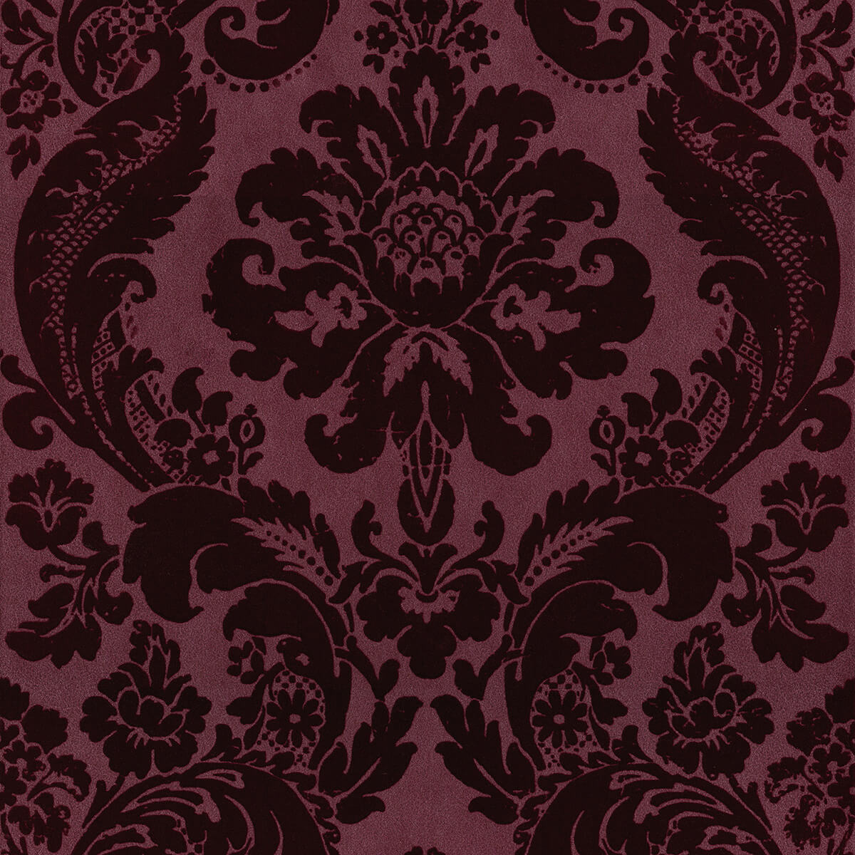 shadow-merlot-flocked-damask-wallpaper-york-wallcoverings-2763-87315 - York Wallcoverings Wallpaper