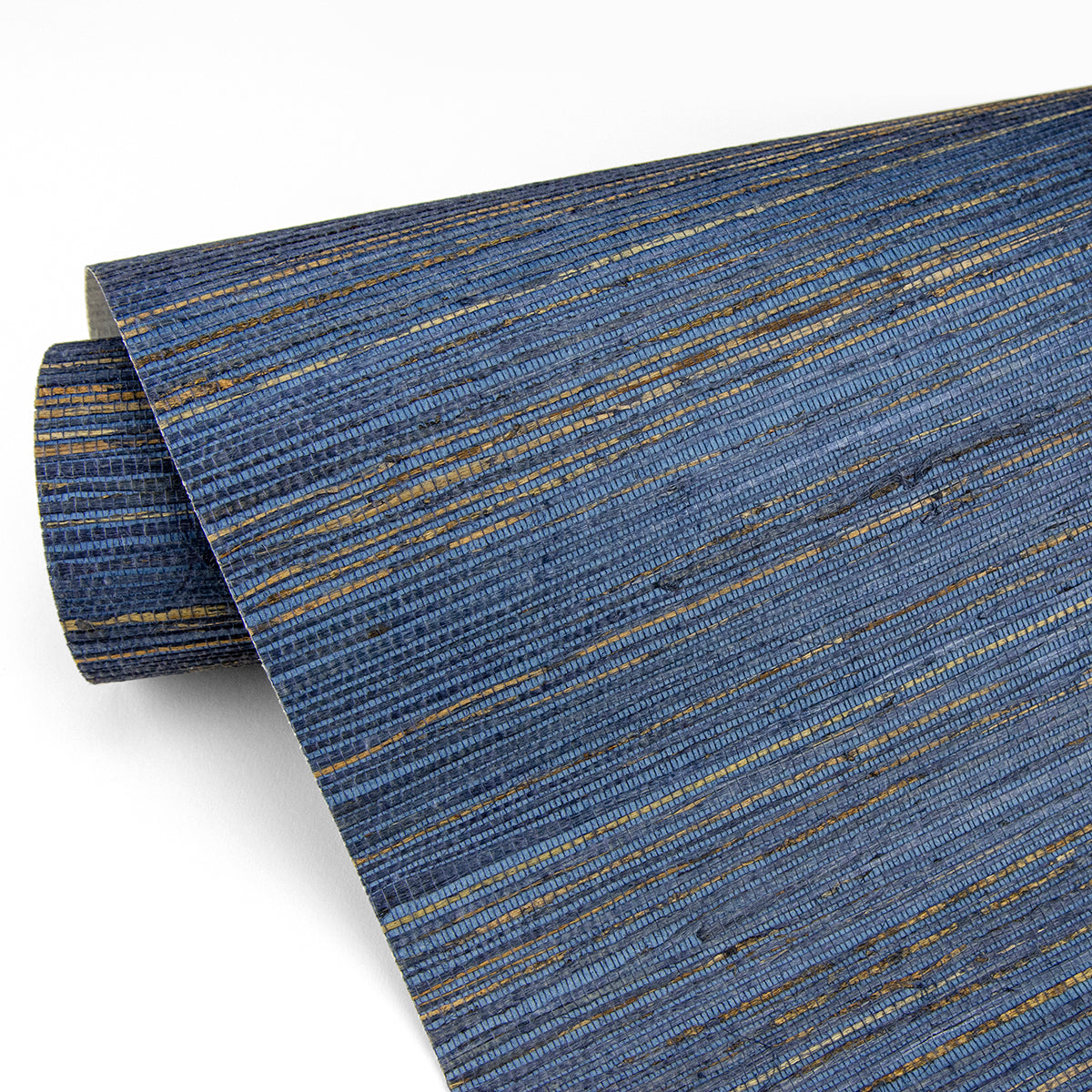 Pattini Indigo Grasscloth Wallpaper - York Wallcovering