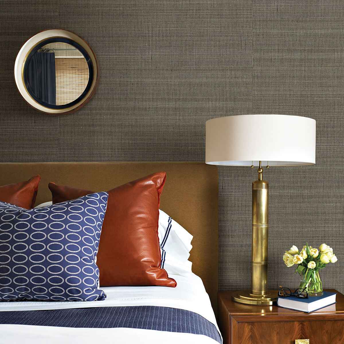 Tiemao Brown Abaca Grasscloth Wallpaper - York Wallcoverings - 2829-82044 - York Wallcoverings Wallpaper