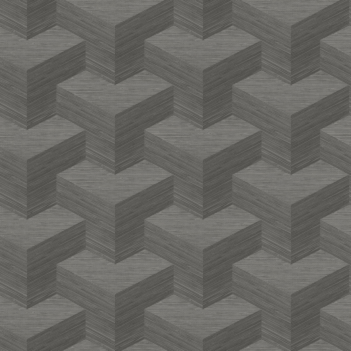 Y Knot Grey Geometric Texture Wallpaper - York Wallcoverings - 2829-82067