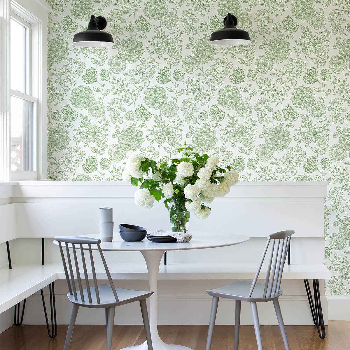 Ada Green Floral Wallpaper - York Wallcoverings - 2975-26204 - York Wallcoverings Wallpaper