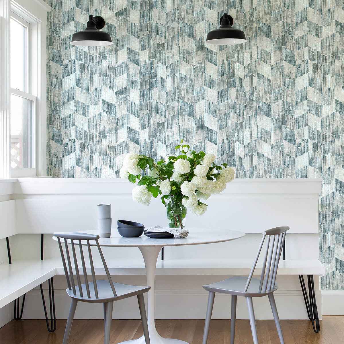 Demi Teal Distressed Wallpaper - York Wallcoverings - 2975-26212 - York Wallcoverings Wallpaper
