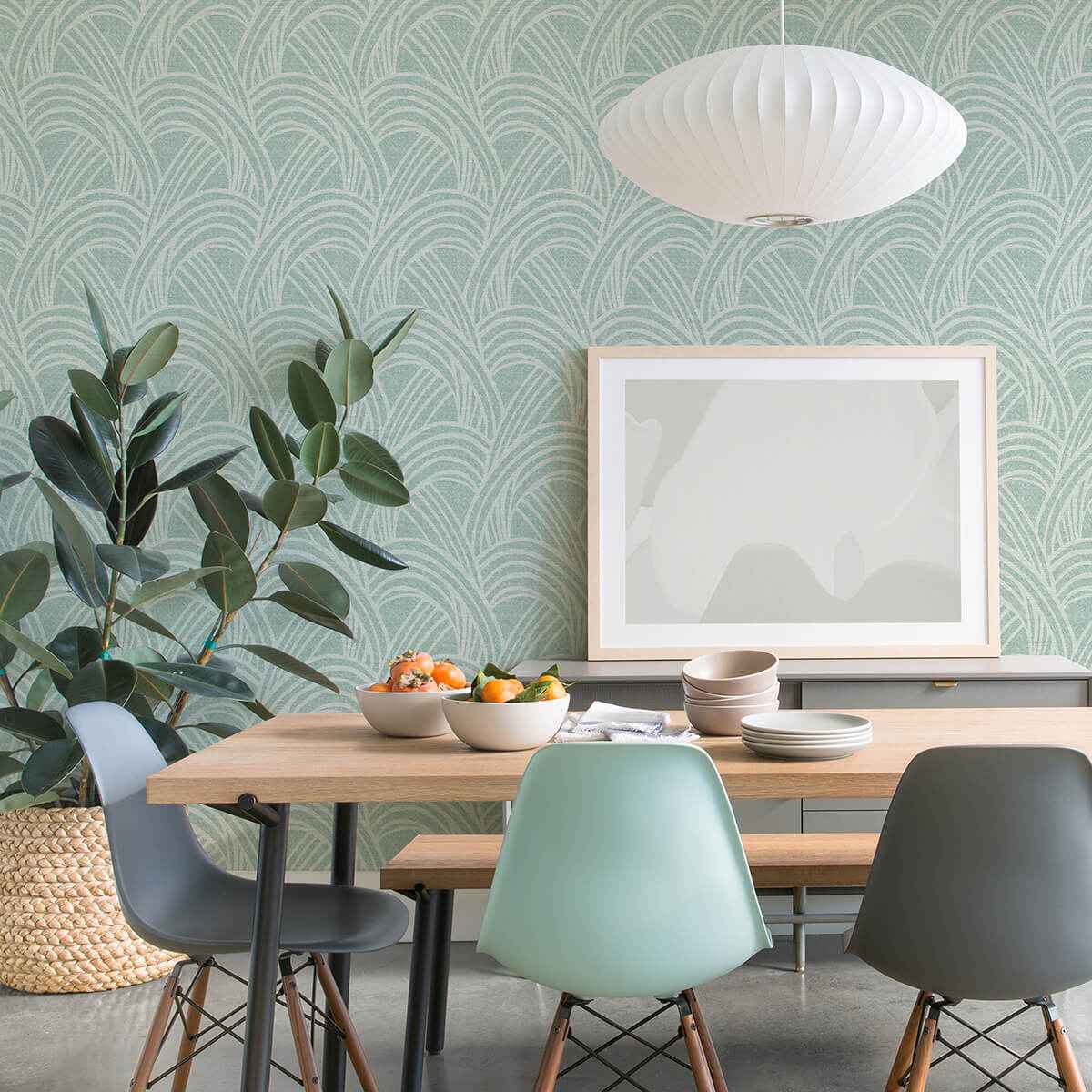Farrah Green Geometric Wallpaper - York Wallcoverings - 2975-26218 - York Wallcoverings Wallpaper