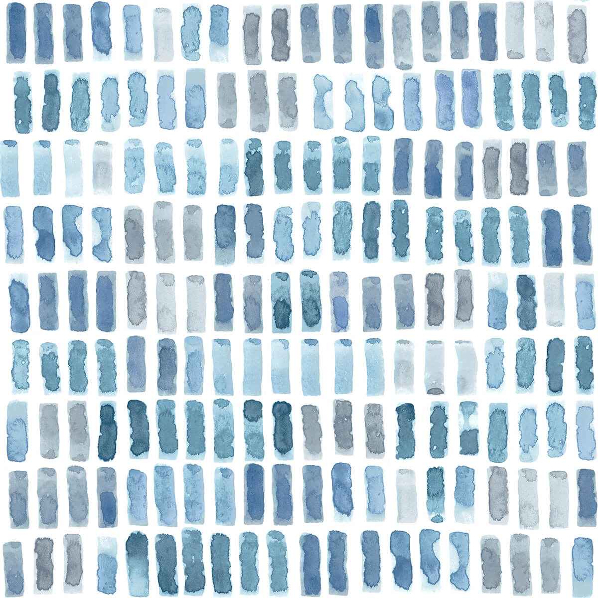 Brynne Indigo Watercolor Wallpaper - York Wallcoverings - 2975-26224