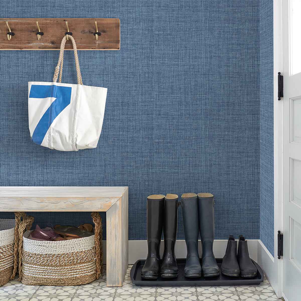 Lanister Blue Texture Wallpaper - York Wallcoverings - 2975-26232 - York Wallcoverings Wallpaper