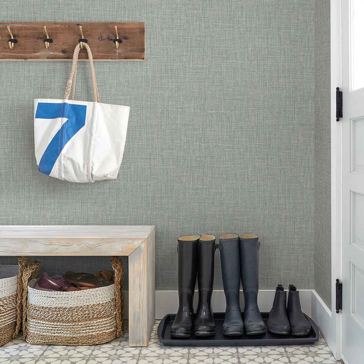 Lanister Grey Texture Wallpaper - York Wallcoverings - 2975-26234 - York Wallcoverings Wallpaper