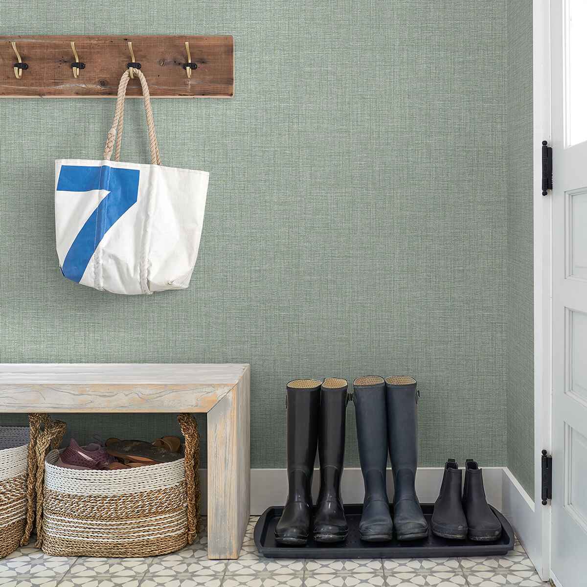 Lanister Green Texture Wallpaper - York Wallcoverings - 2975-26235 - York Wallcoverings Wallpaper