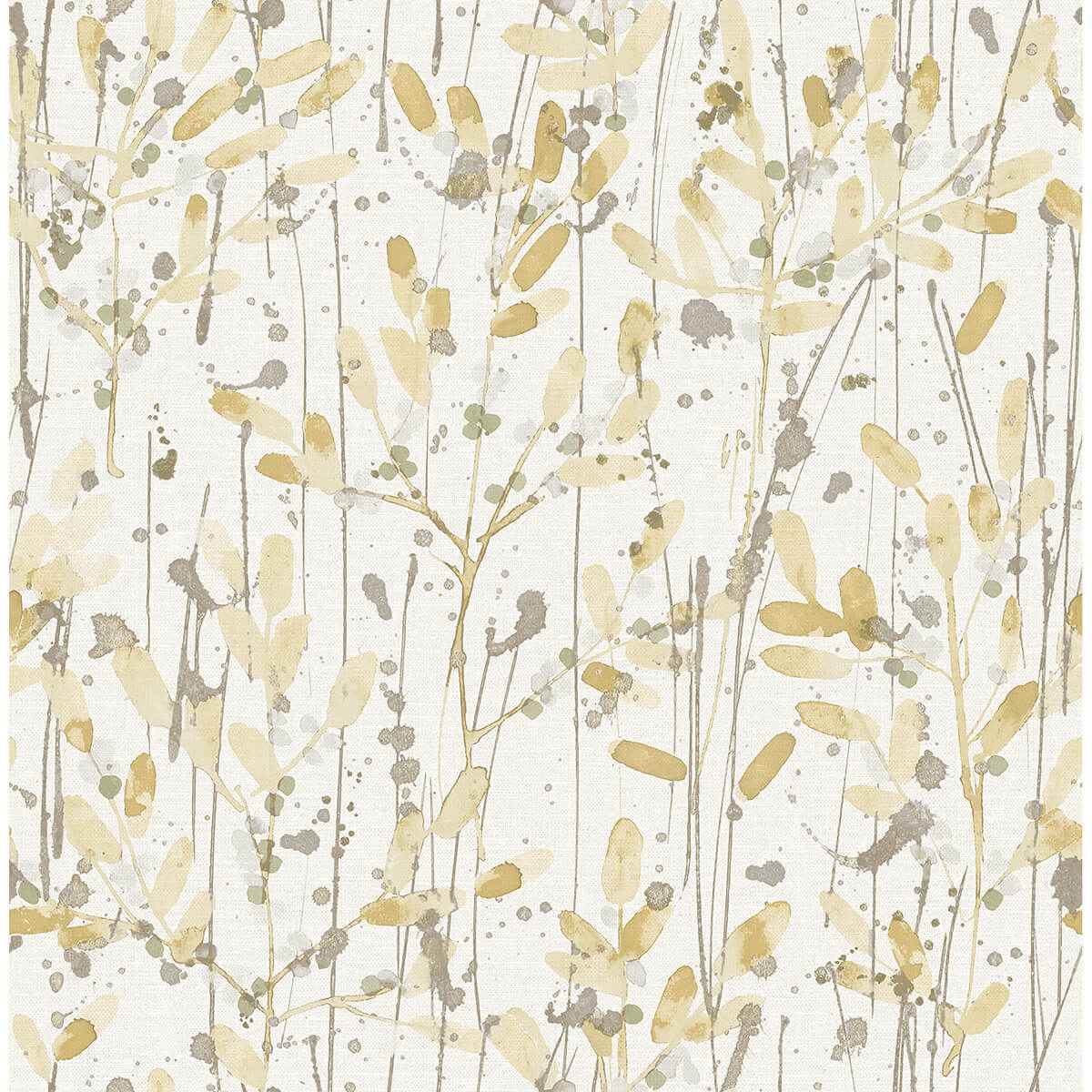Leandra Yellow Floral Trail Wallpaper - York Wallcoverings - 2975-26240 - York Wallcoverings Wallpaper