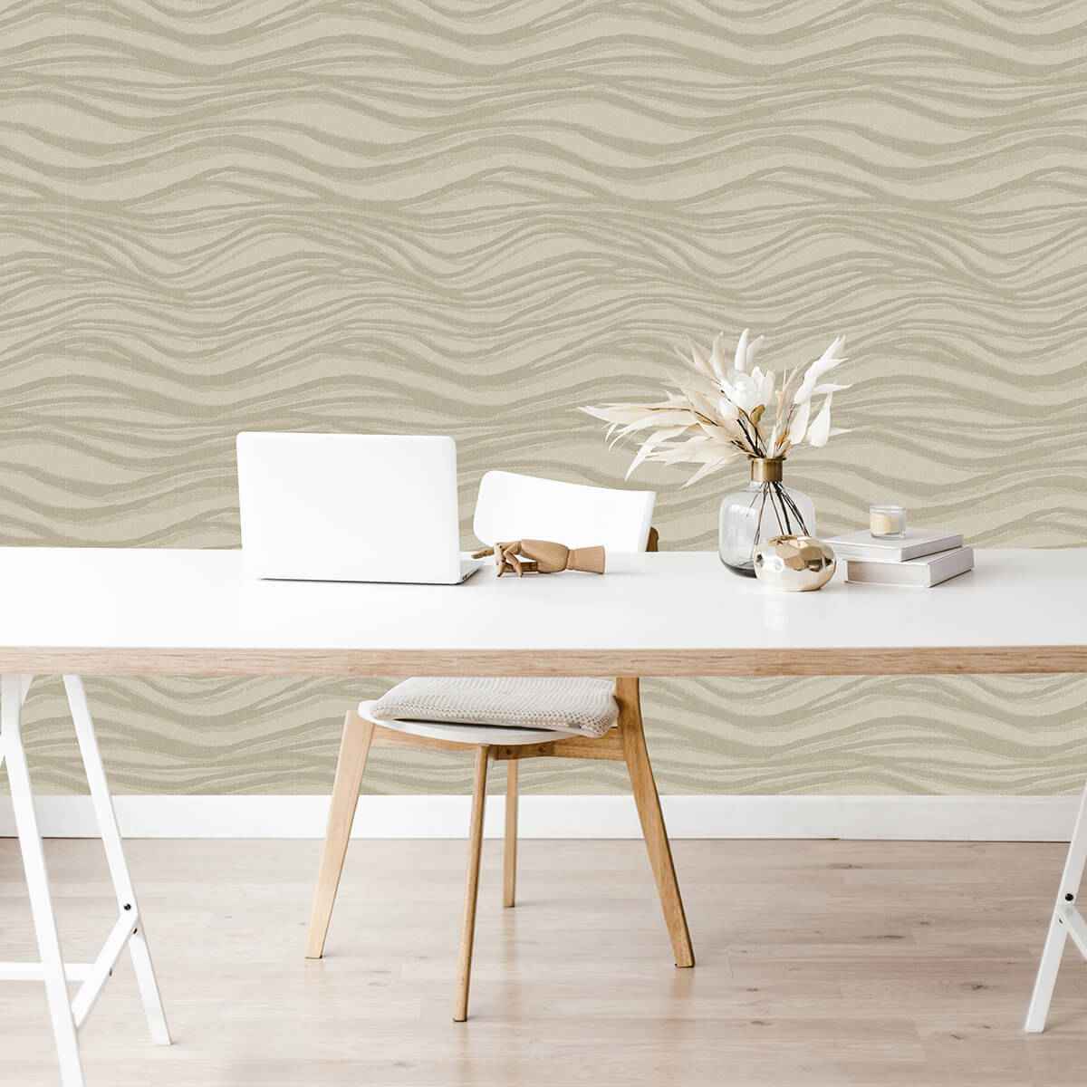 Chorus Gold Wave Wallpaper - York Wallcoverings - 2975-87361 - York Wallcoverings Wallpaper