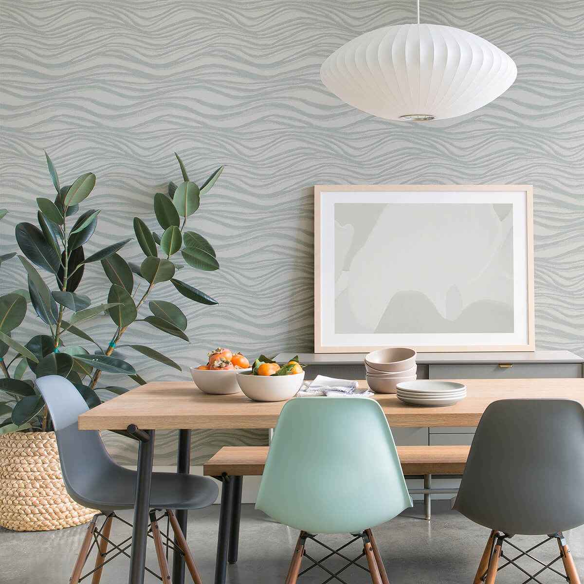Chorus Seafoam Wave Wallpaper - York Wallcoverings - 2975-87364 - York Wallcoverings Wallpaper