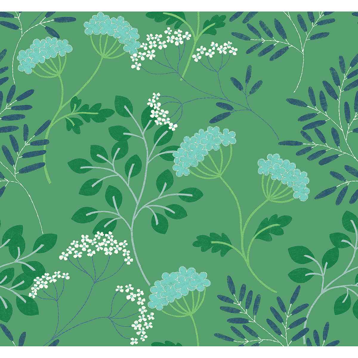 Sorrel Green Botanical Wallpaper - York Wallcoverings - 2975-87542