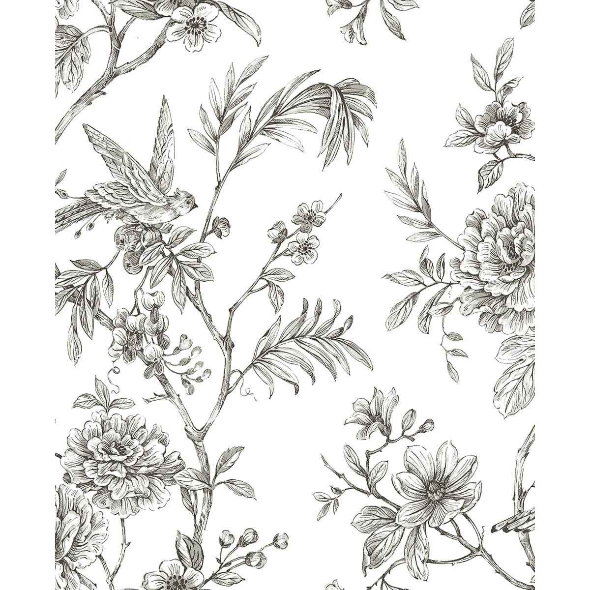 Charcoal Longwood Peel and Stick Wallpaper - York Wallcoverings - NUS3832 - York Wallcoverings Wallpaper