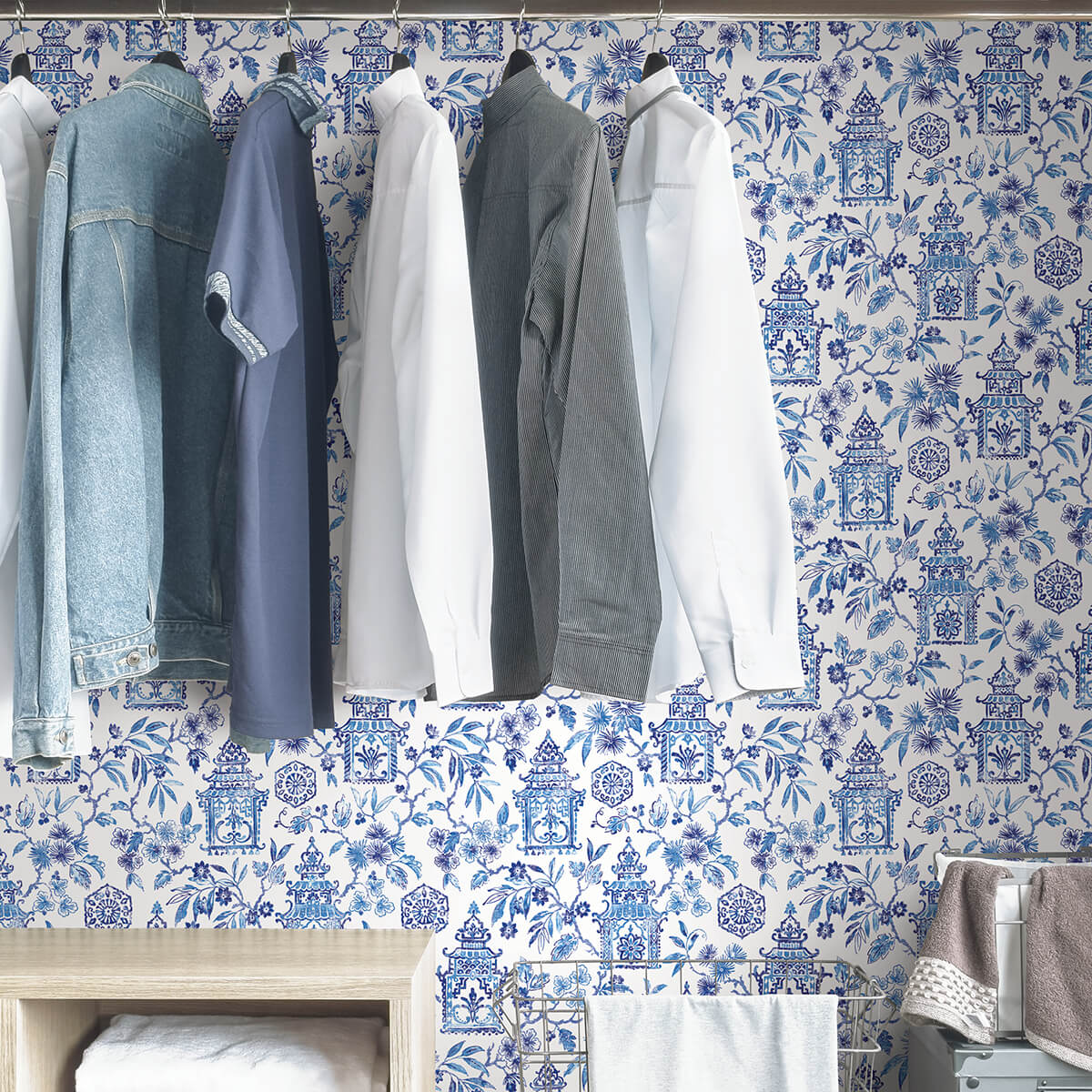 blue-danson-peel-and-stick-wallpaper-york-wallcoverings-nus4035 - York Wallcoverings Wallpaper