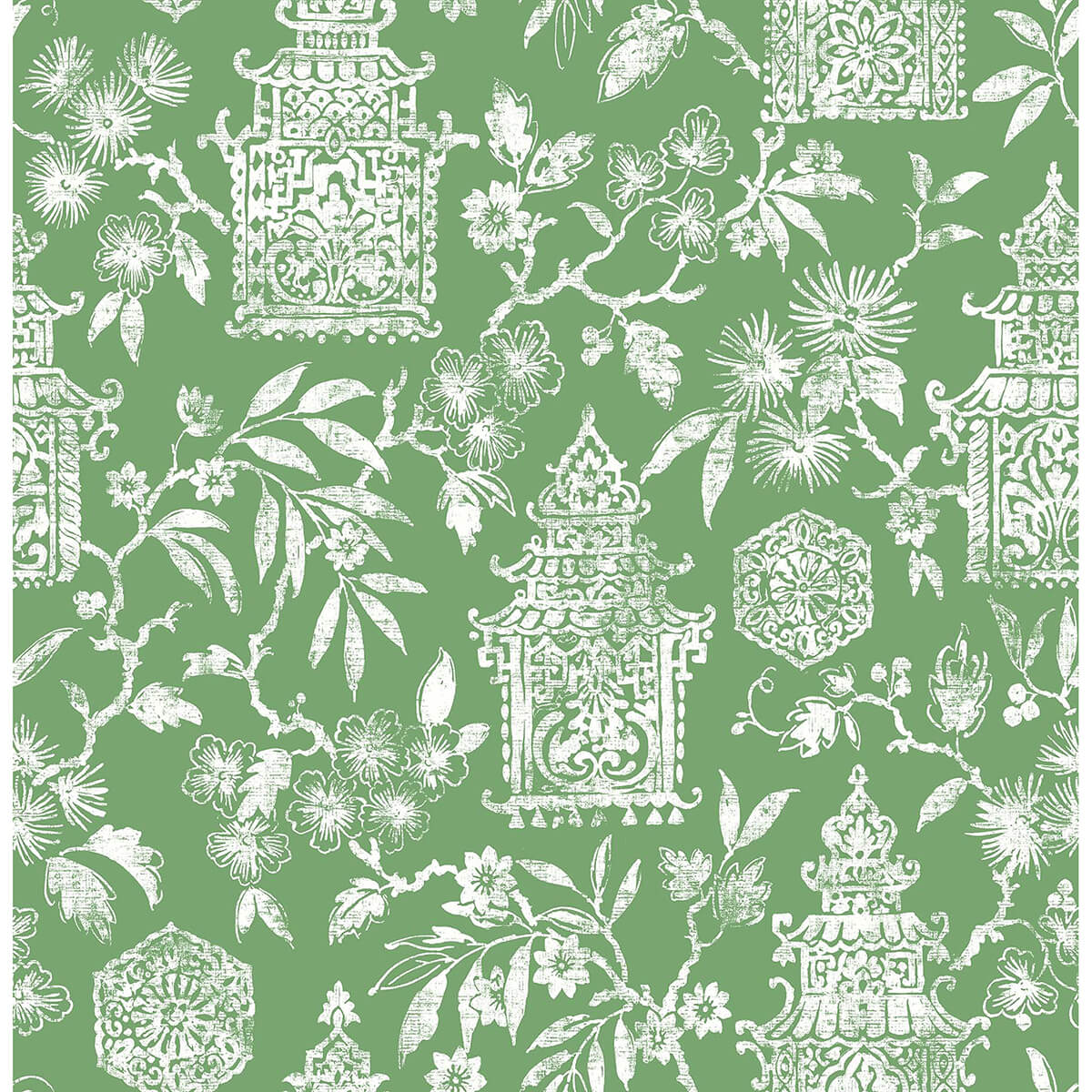Green Danson Peel & Stick Wallpaper - York Wallcoverings - NUS4036 - York Wallcoverings Wallpaper