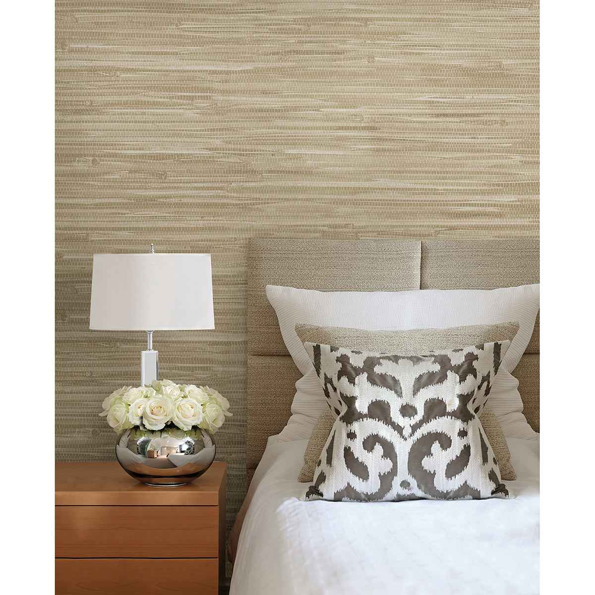 Martina Beige Grasscloth Wallpaper - York Wallcoverings - 2622-54726 - York Wallcoverings Wallpaper