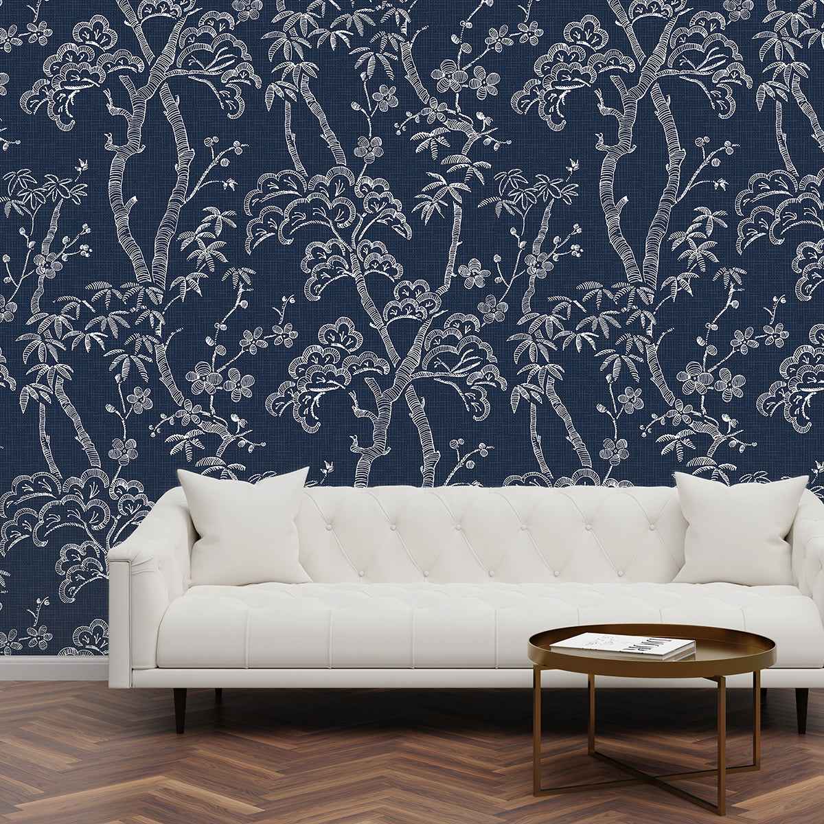 Storybook Forest Denim Blue Wall Mural - York Wallcoverings - ASTM3920 - York Wallcoverings Wallpaper