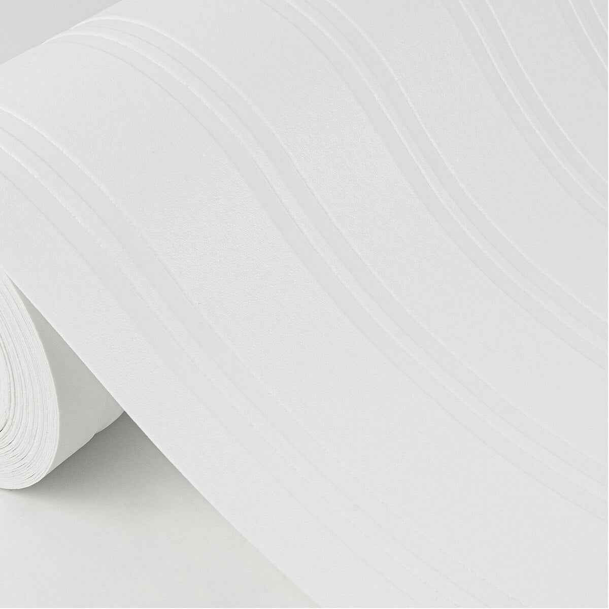 Elliott White Paintble Stripe Wallpaper - York Wallcoverings - 4000-2435-15 - York Wallcoverings Wallpaper