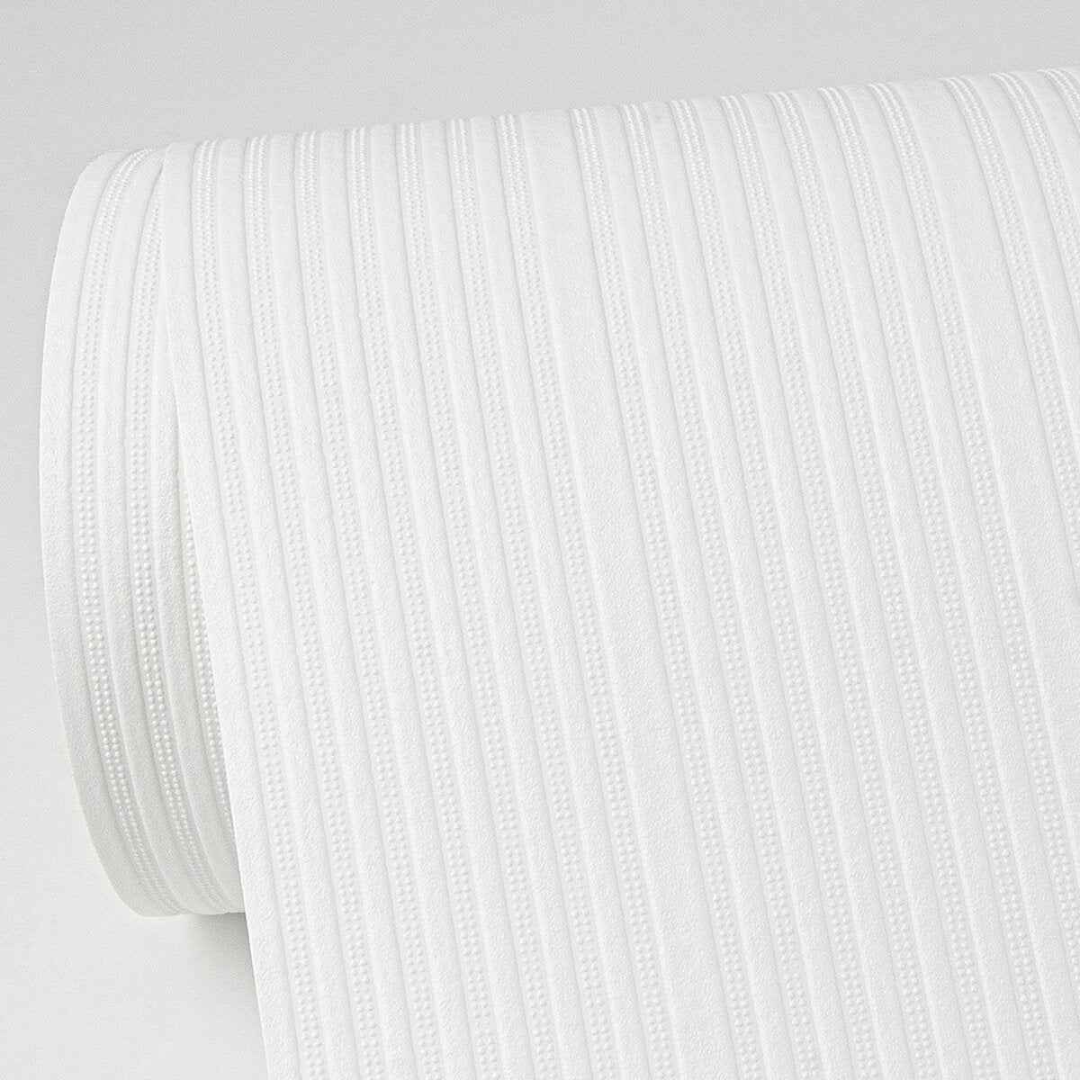 Cedric White Paintble Stripe Wallpaper - York Wallcoverings - 4000-5627-15 - York Wallcoverings Wallpaper