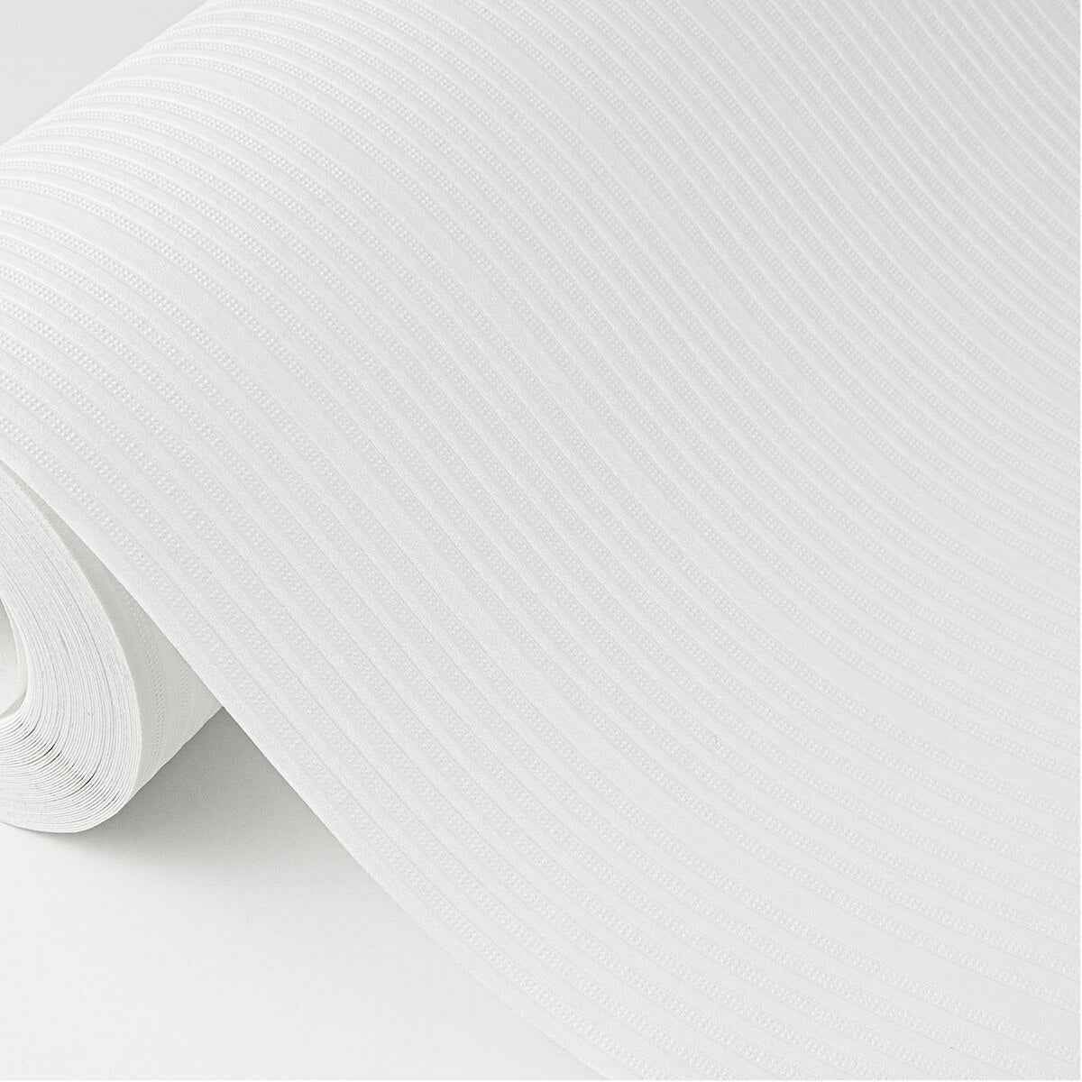 Cedric White Paintble Stripe Wallpaper - York Wallcoverings - 4000-5627-15 - York Wallcoverings Wallpaper