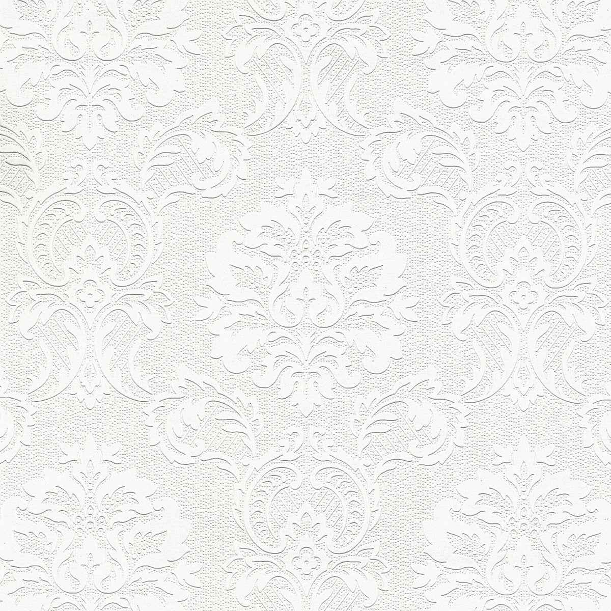 Plouf White Damask Paintable Wallpaper - York Wallcoverings - 4000-32808 - York Wallcoverings Wallpaper