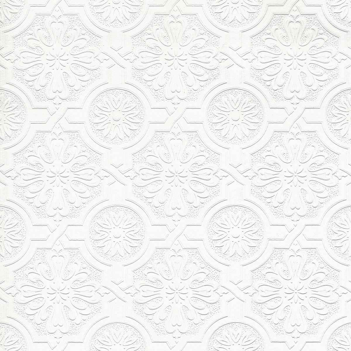 Victorian Tin Ceiling White Paintable Wallpaper - York Wallcoverings - 4000-32817 - York Wallcoverings Wallpaper